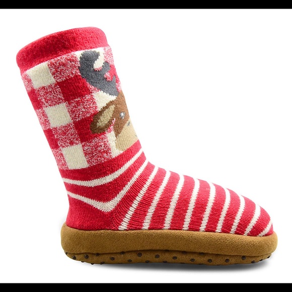 Baby/toddler jumping beans deer moose slipper socks - Picture 2 of 5